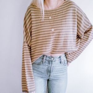 CARLY JEAN oliver oversized striped sweater trendy